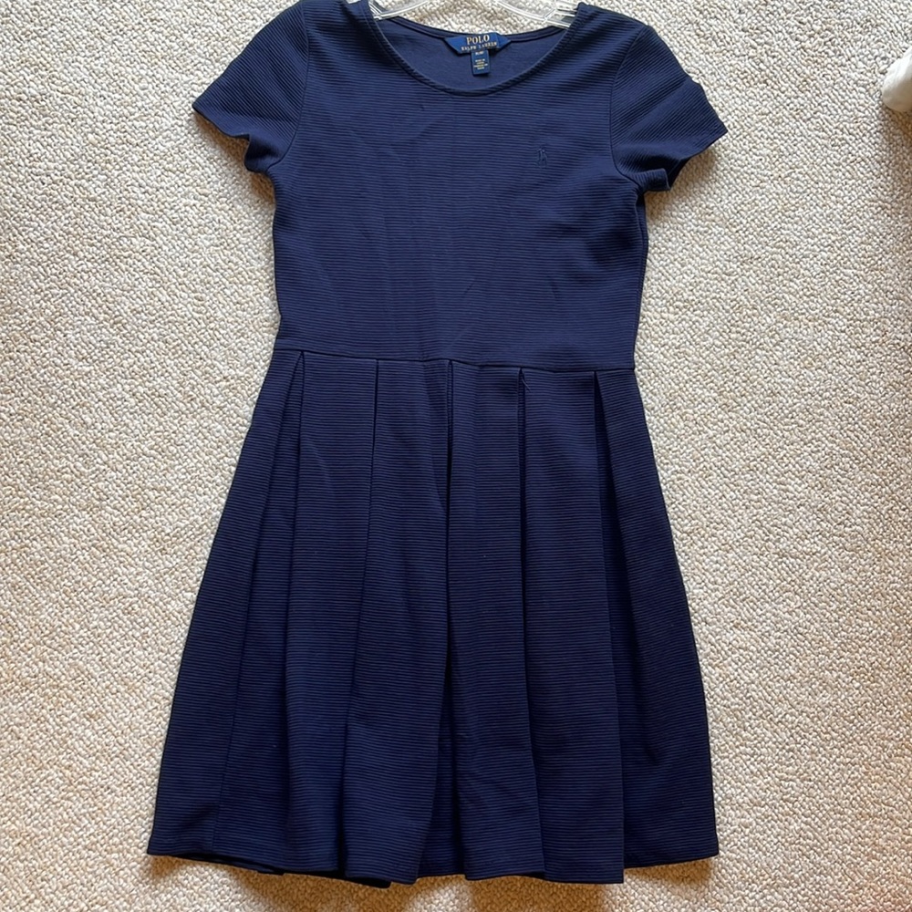 Polo Ralph Lauren navy knit dress, girl's 16.